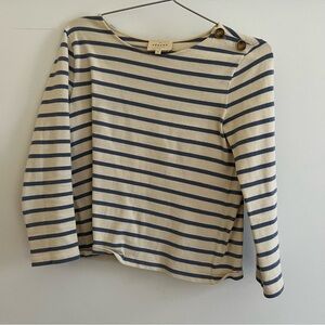 Sezane, XS, Colette Marinière, Vintage blue / ecru